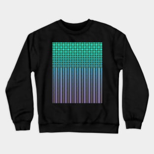 Pattern of glowing stripes and flowers with a gradient Crewneck Sweatshirt